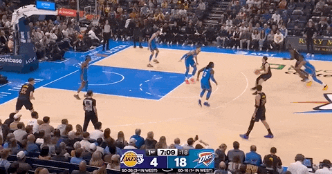 雷霆血虐湖人43分 东契奇伤退冲击季后赛资格